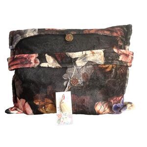 JOHNNY WAS Beckett Blooms Reversible Travel Blanket Throw & Bag Set NEW